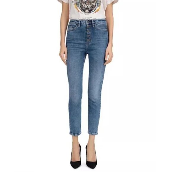THE KOOPLES Lizy Skinny High Rise Button Fly Jeans - Picture 1 of 5